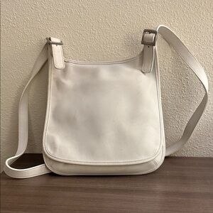 Coach Classic White Leather Crossbody Bag #9135